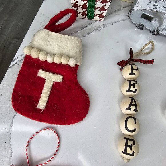 Christmas tree ornament lot santa Sled stocking monograms lighthouse camper - Picture 10 of 16